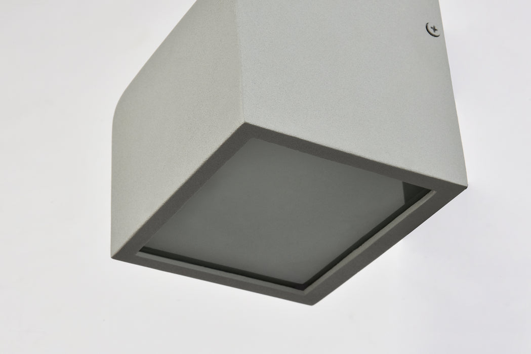 Elegant Lighting LDOD4004S LED Outdoor Wall Lamp, Silver