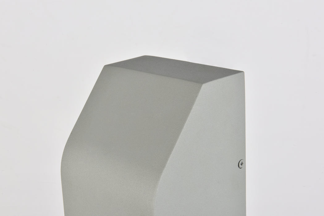 Elegant Lighting LDOD4004S LED Outdoor Wall Lamp, Silver