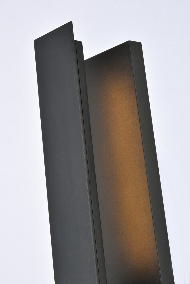 Elegant Lighting LDOD4005BK LED Outdoor Wall Lamp, black