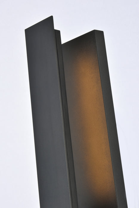 Elegant Lighting LDOD4005BK LED Outdoor Wall Lamp, black