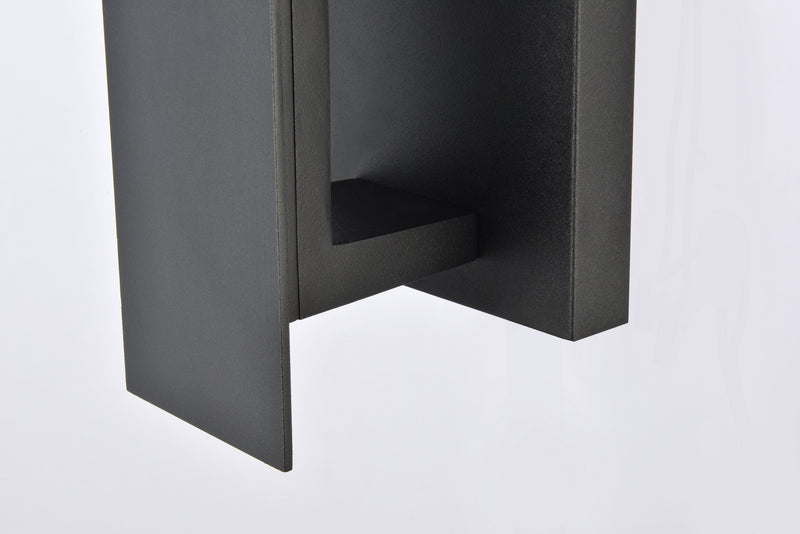 Elegant Lighting LDOD4005BK LED Outdoor Wall Lamp, black