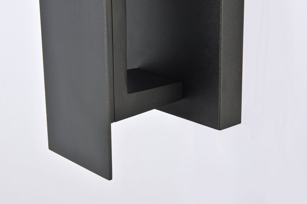 Elegant Lighting LDOD4005BK LED Outdoor Wall Lamp, black