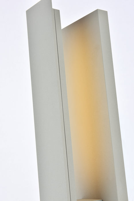 Elegant Lighting LDOD4005S LED Outdoor Wall Lamp, Silver