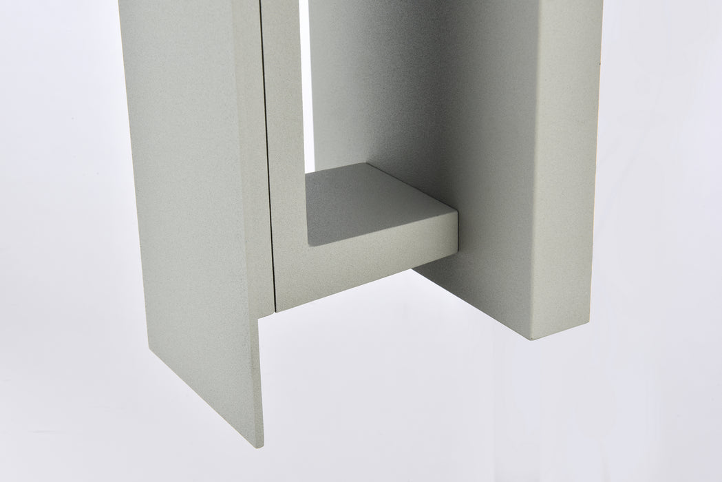 Elegant Lighting LDOD4005S LED Outdoor Wall Lamp, Silver