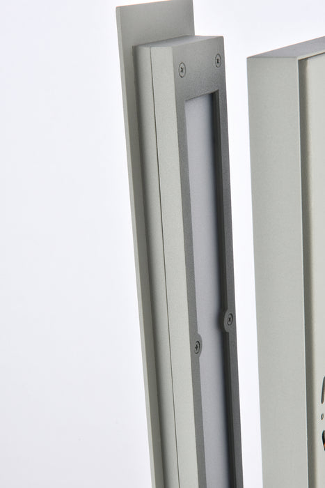 Elegant Lighting LDOD4005S LED Outdoor Wall Lamp, Silver