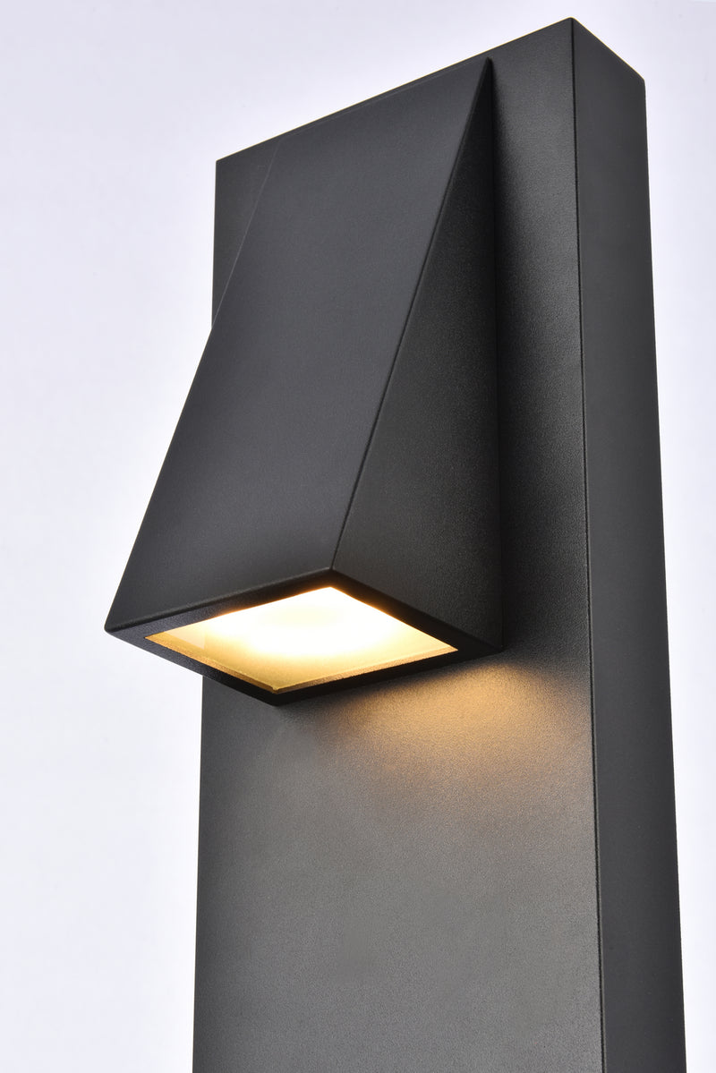 Elegant Lighting LDOD4006BK LED Outdoor Wall Lamp, black