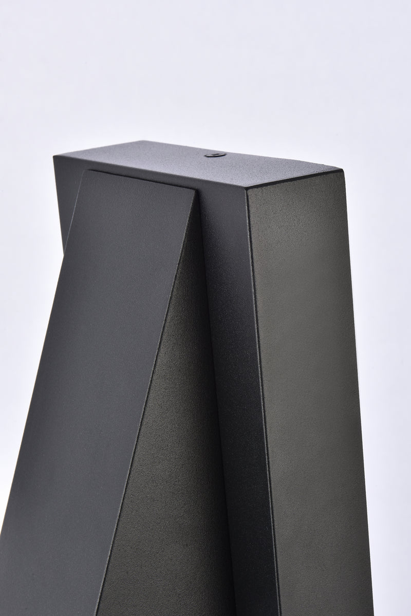 Elegant Lighting LDOD4006BK LED Outdoor Wall Lamp, black