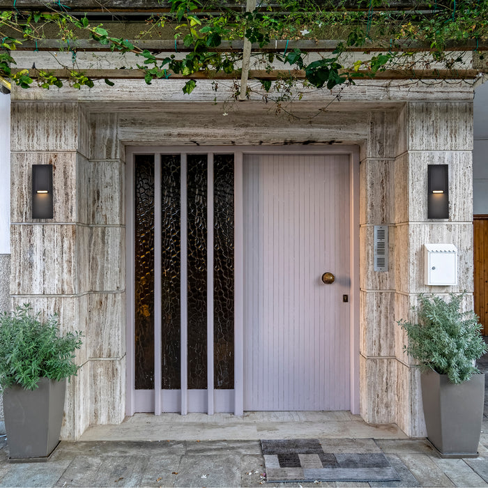 Elegant Lighting LDOD4006BK LED Outdoor Wall Lamp, black