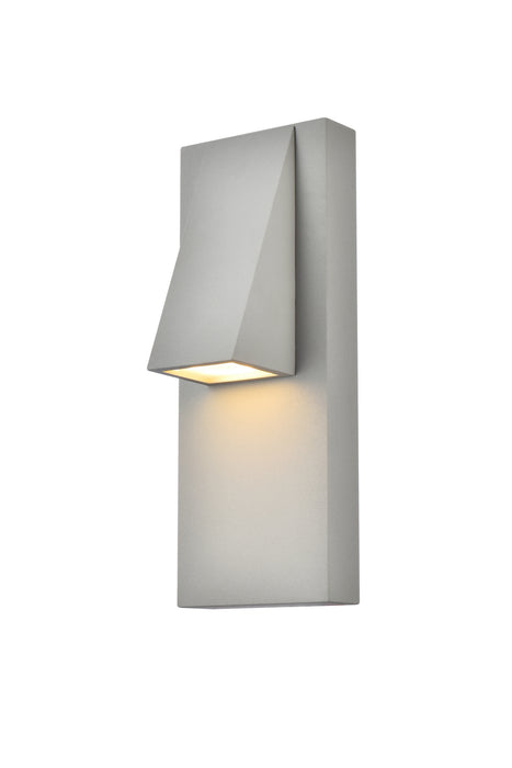 Elegant Lighting LDOD4006S LED Outdoor Wall Lamp, Silver