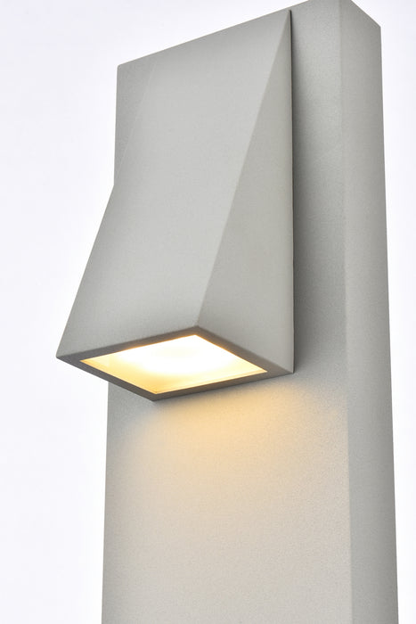 Elegant Lighting LDOD4006S LED Outdoor Wall Lamp, Silver