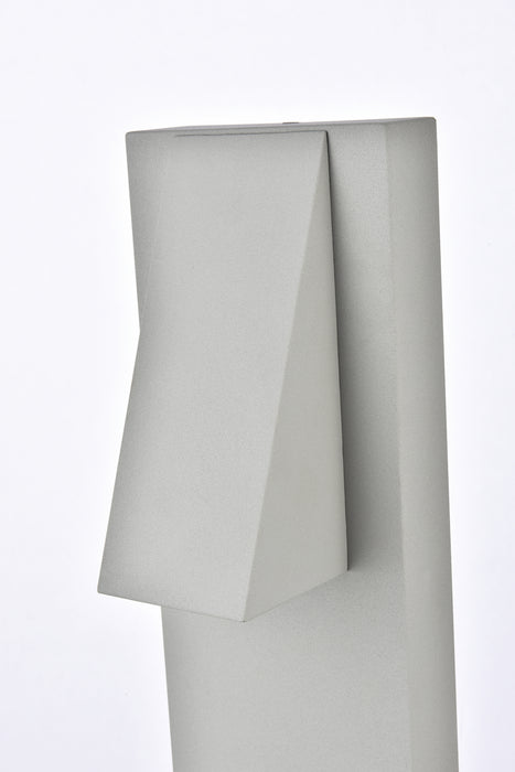 Elegant Lighting LDOD4006S LED Outdoor Wall Lamp, Silver