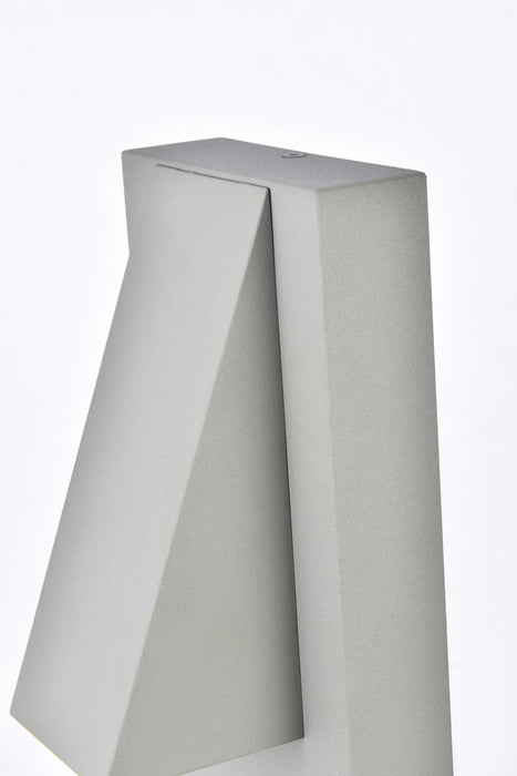 Elegant Lighting LDOD4006S LED Outdoor Wall Lamp, Silver