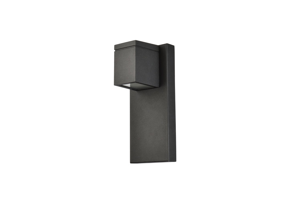 Elegant Lighting LDOD4007BK LED Outdoor Wall Lamp, black