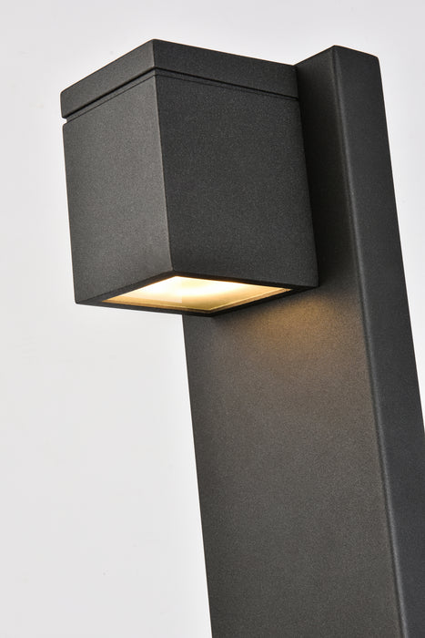 Elegant Lighting LDOD4007BK LED Outdoor Wall Lamp, black
