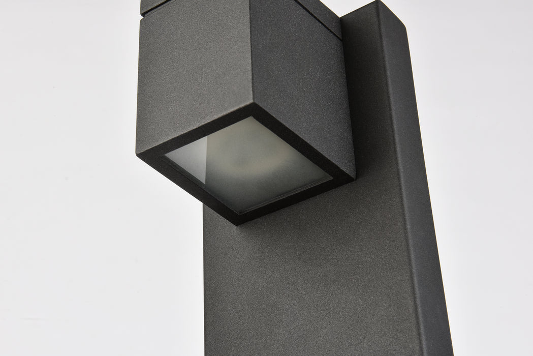 Elegant Lighting LDOD4007BK LED Outdoor Wall Lamp, black