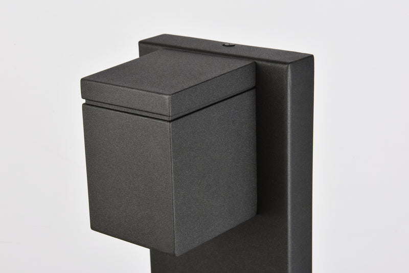 Elegant Lighting LDOD4007BK LED Outdoor Wall Lamp, black