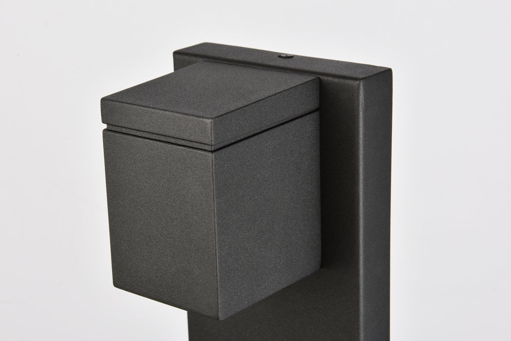 Elegant Lighting LDOD4007BK LED Outdoor Wall Lamp, black