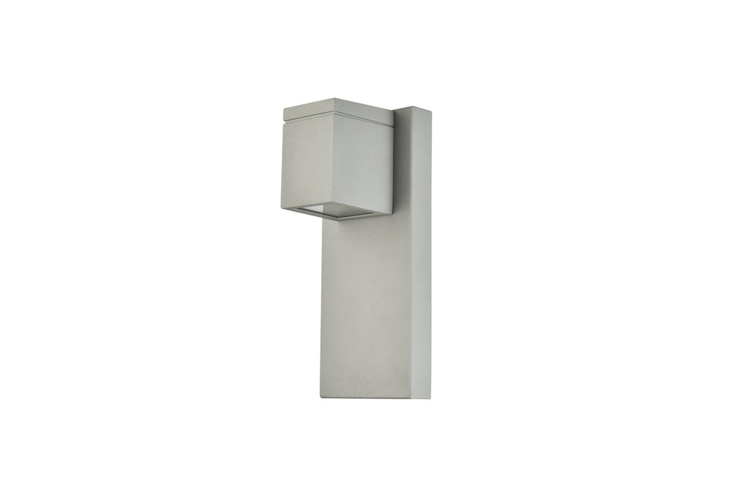 Elegant Lighting LDOD4007S LED Outdoor Wall Lamp, Silver