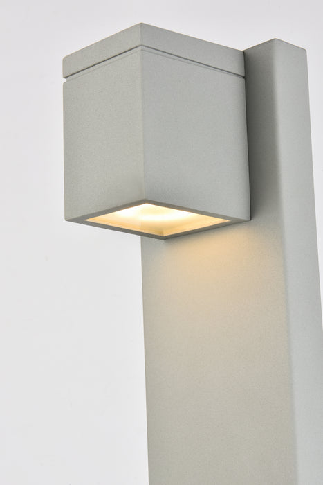 Elegant Lighting LDOD4007S LED Outdoor Wall Lamp, Silver