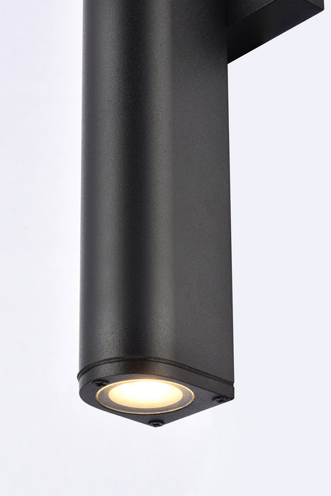 Elegant Lighting LDOD4008BK LED Outdoor Wall Lamp, black