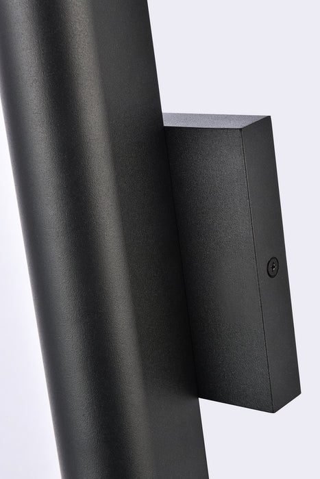 Elegant Lighting LDOD4008BK LED Outdoor Wall Lamp, black