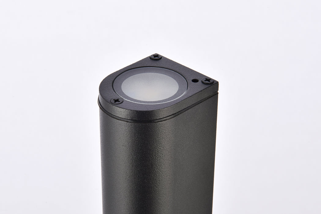 Elegant Lighting LDOD4008BK LED Outdoor Wall Lamp, black