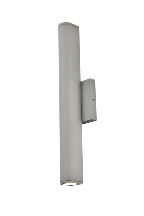 Elegant Lighting LDOD4008S LED Outdoor Wall Lamp, Silver