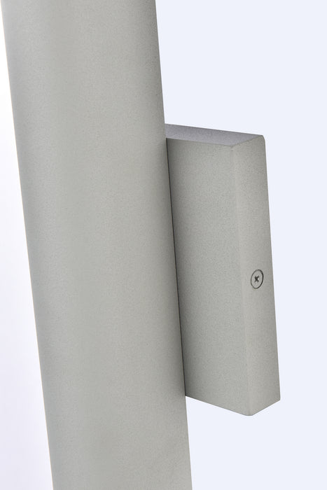 Elegant Lighting LDOD4008S LED Outdoor Wall Lamp, Silver