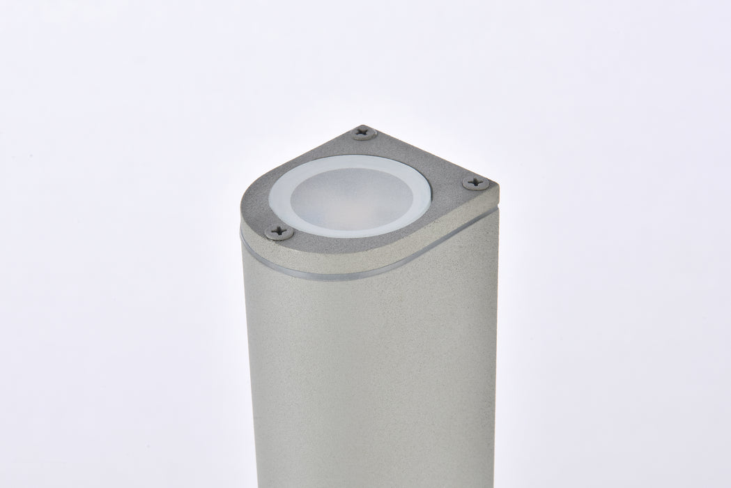Elegant Lighting LDOD4008S LED Outdoor Wall Lamp, Silver