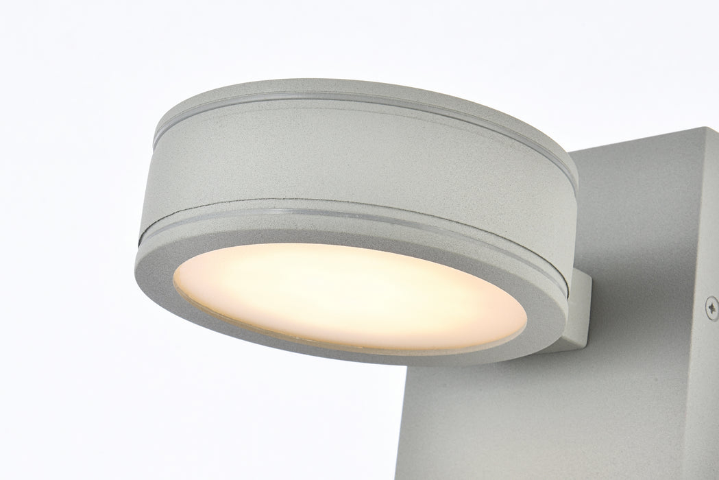 Elegant Lighting LDOD4018S LED Outdoor Wall Lamp, Silver