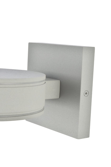 Elegant Lighting LDOD4018S LED Outdoor Wall Lamp, Silver