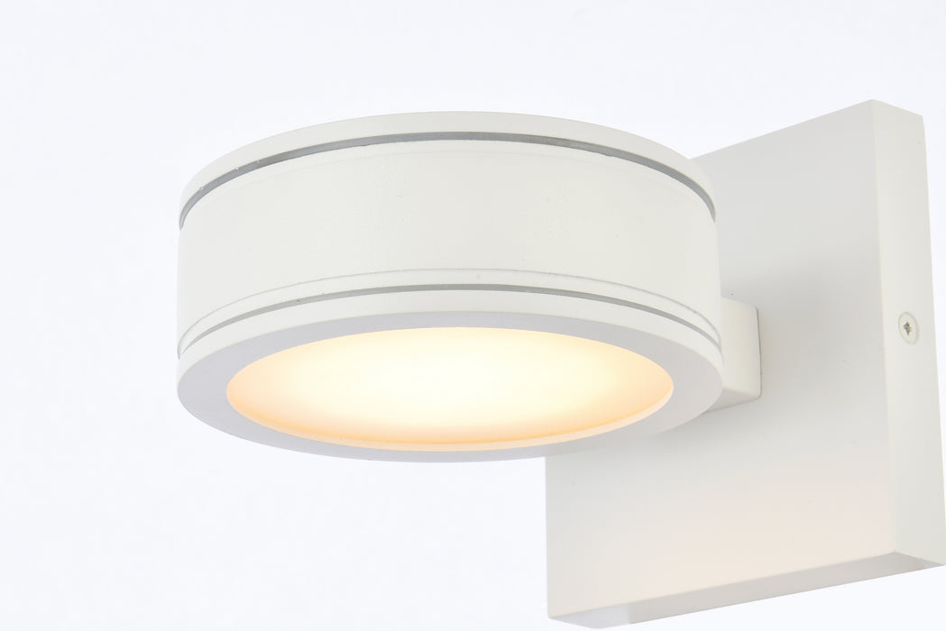 Elegant Lighting LDOD4018WH LED Outdoor Wall Lamp, White