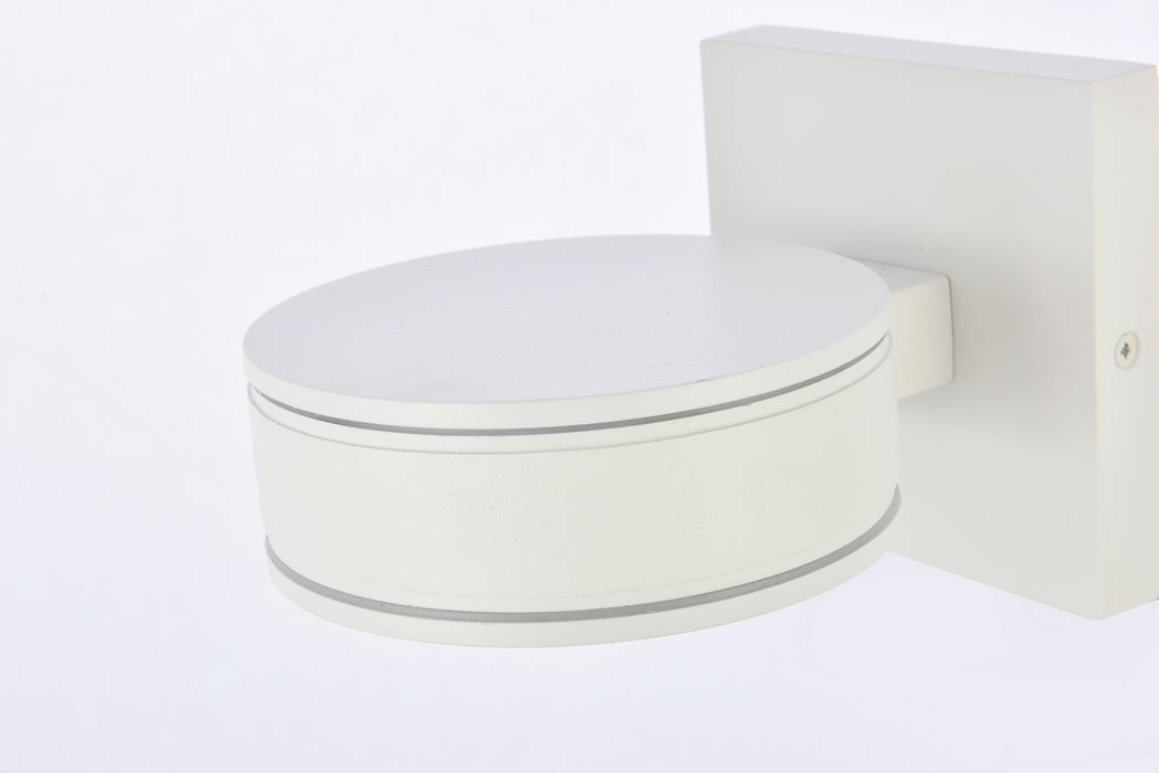 Elegant Lighting LDOD4018WH LED Outdoor Wall Lamp, White