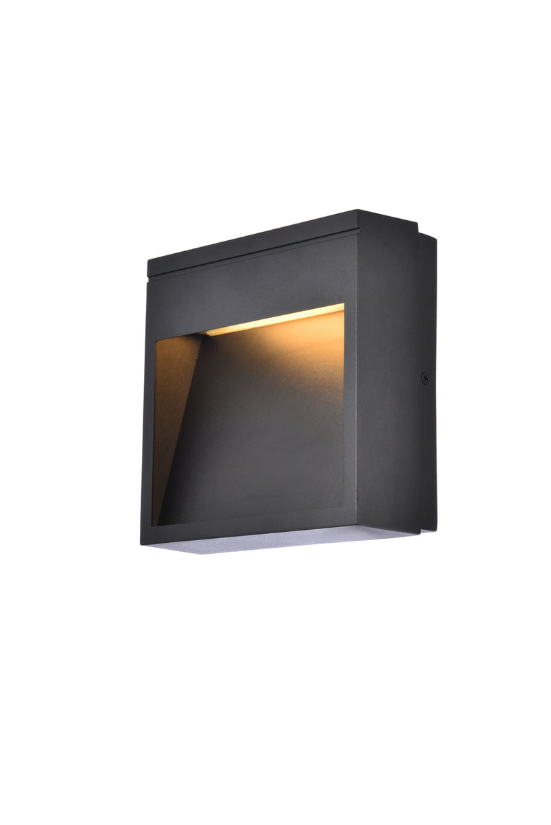 Elegant Lighting LDOD4019BK LED Outdoor Wall Lamp, black