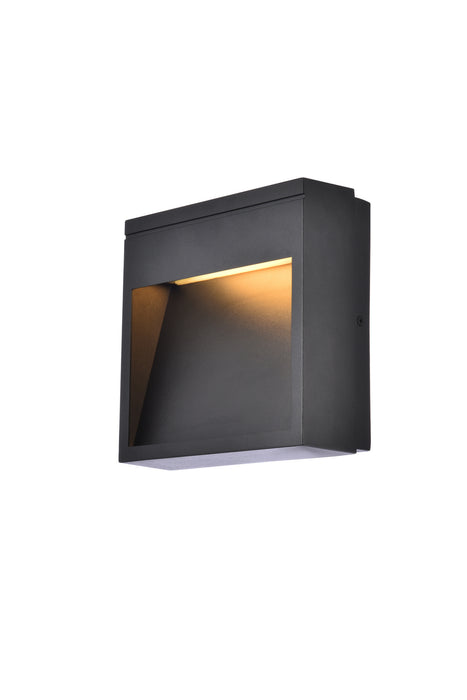 Elegant Lighting LDOD4019BK LED Outdoor Wall Lamp, black