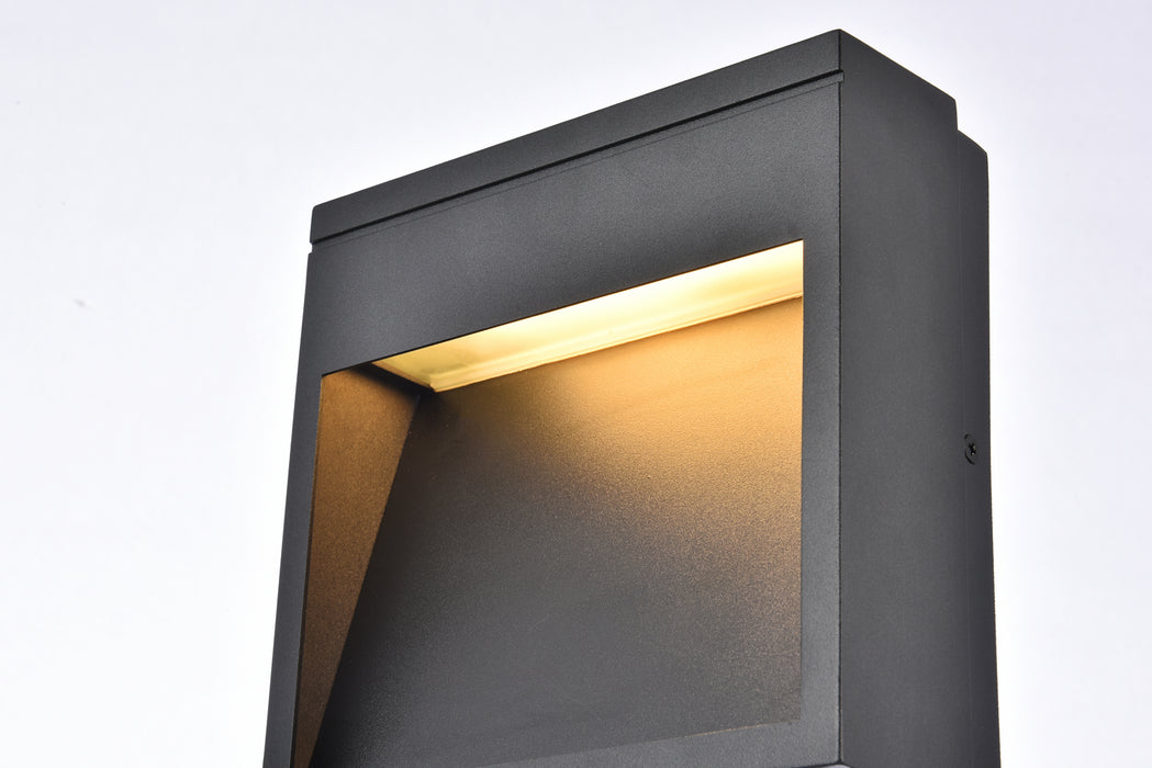 Elegant Lighting LDOD4019BK LED Outdoor Wall Lamp, black