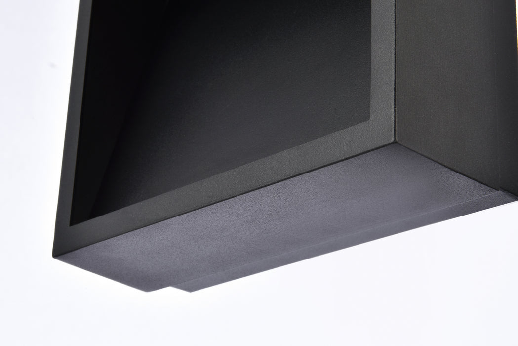 Elegant Lighting LDOD4019BK LED Outdoor Wall Lamp, black