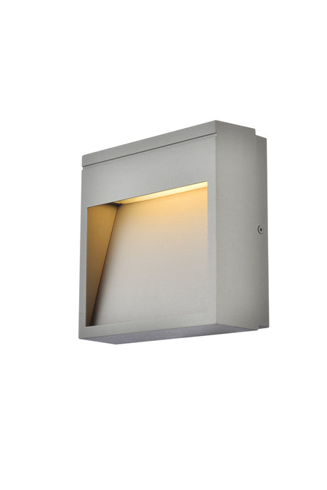 Elegant Lighting LDOD4019S LED Outdoor Wall Lamp, Silver