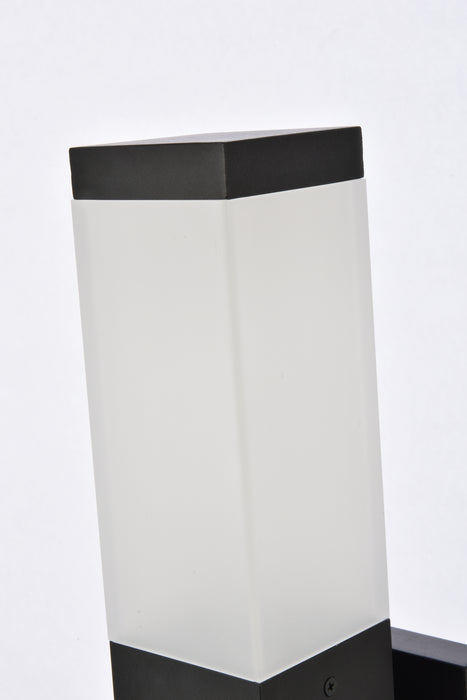 Elegant Lighting LDOD4021BK LED Outdoor Wall Lamp, black