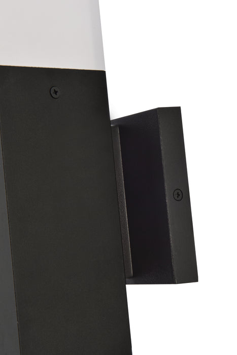 Elegant Lighting LDOD4021BK LED Outdoor Wall Lamp, black