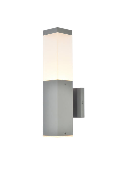 Elegant Lighting LDOD4021S LED Outdoor Wall Lamp, Silver