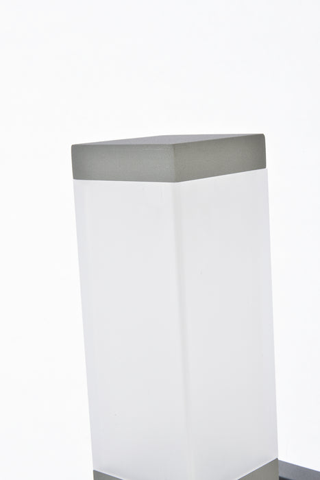Elegant Lighting LDOD4021S LED Outdoor Wall Lamp, Silver