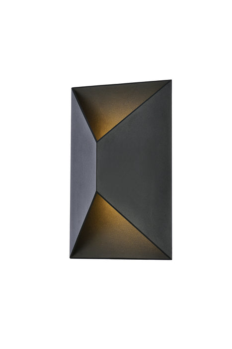 Elegant Lighting LDOD4022BK LED Outdoor Wall Lamp, black