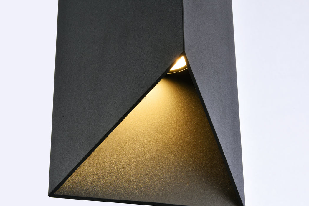 Elegant Lighting LDOD4022BK LED Outdoor Wall Lamp, black