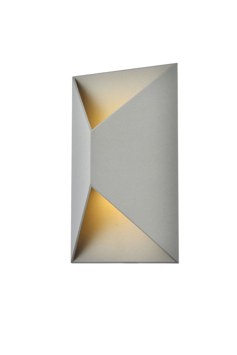 Elegant Lighting LDOD4022S LED Outdoor Wall Lamp, Silver