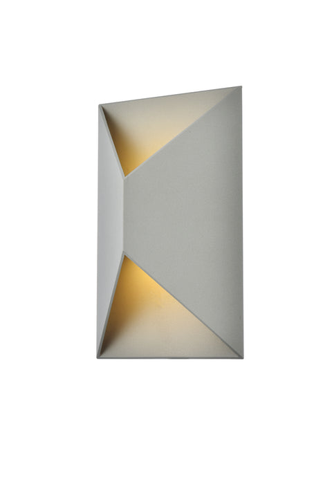 Elegant Lighting LDOD4022S LED Outdoor Wall Lamp, Silver
