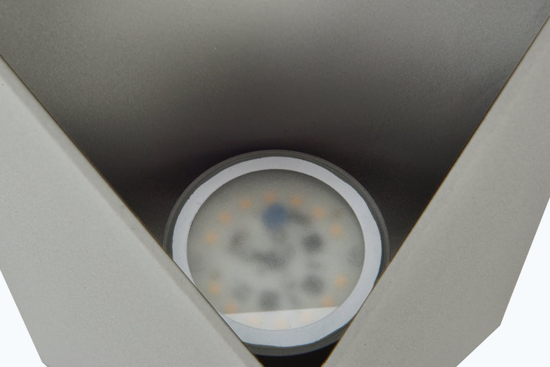 Elegant Lighting LDOD4022S LED Outdoor Wall Lamp, Silver