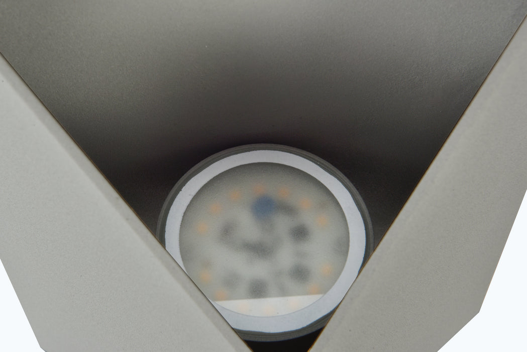 Elegant Lighting LDOD4022S LED Outdoor Wall Lamp, Silver