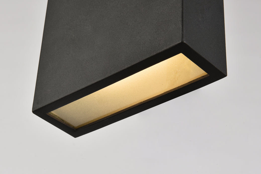 Elegant Lighting LDOD4023BK LED Outdoor Wall Lamp, black
