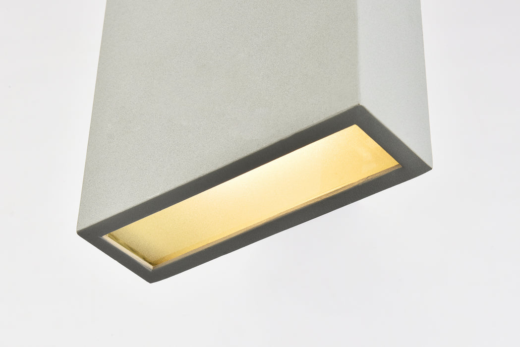 Elegant Lighting LDOD4023S LED Outdoor Wall Lamp, Silver